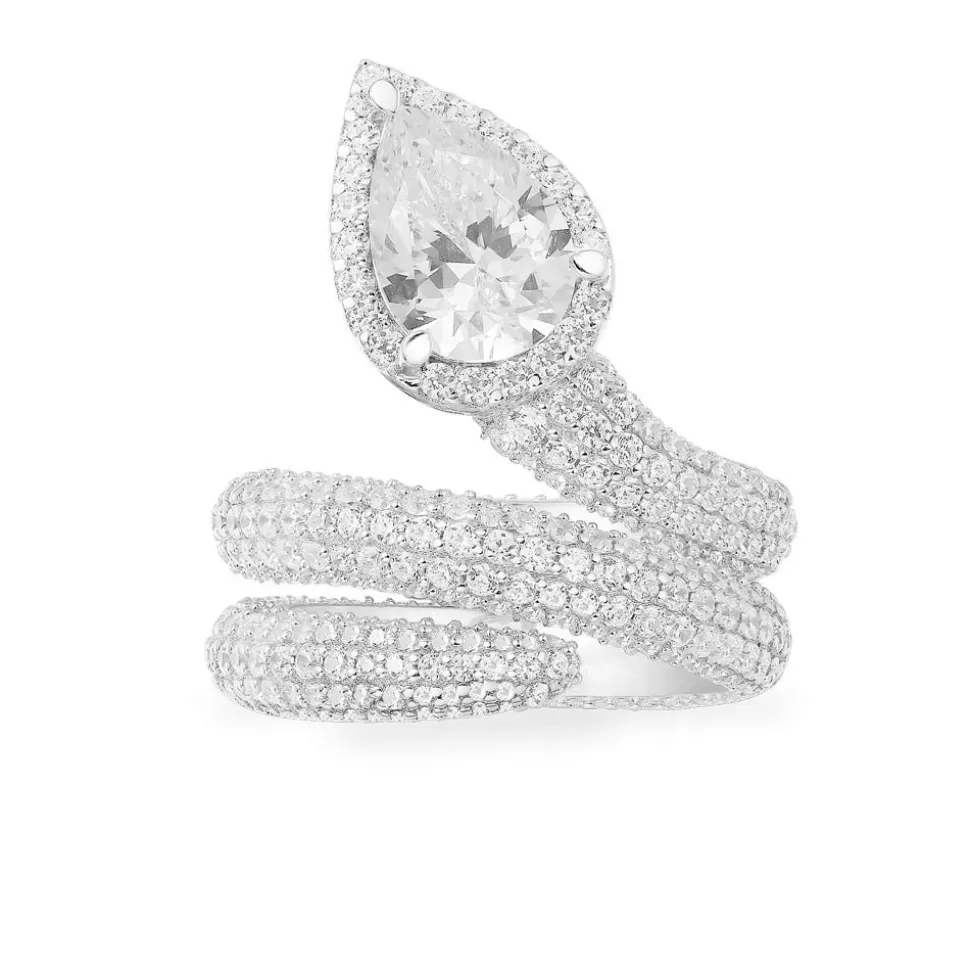 APM Monaco 3-Hoop Pear Ring- Rings