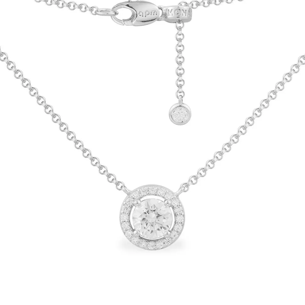 APM Monaco Adjustable Necklace With Round Stone- Necklaces