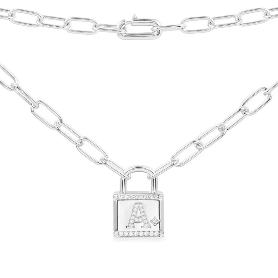 APM Monaco Alphabet Lock Necklace- Necklaces