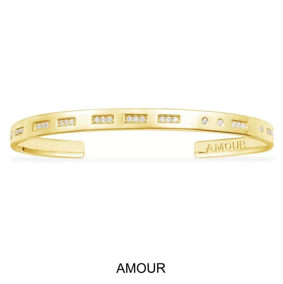 APM Monaco Amour Morse Code Cuff- Bracelets