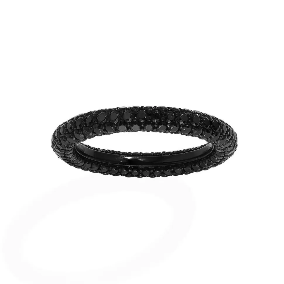 APM Monaco Black Pave Ring- Rings