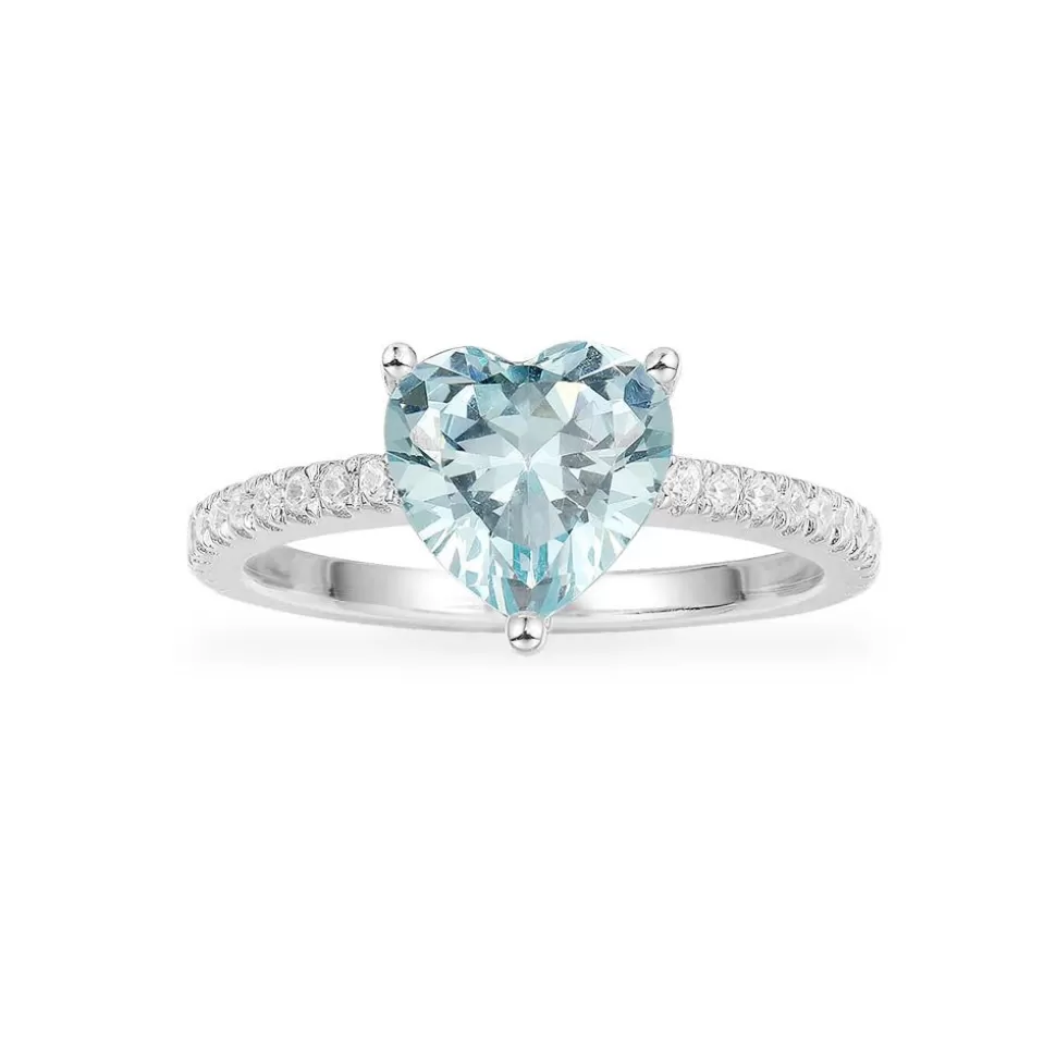 APM Monaco Blue Heart Ring- Rings