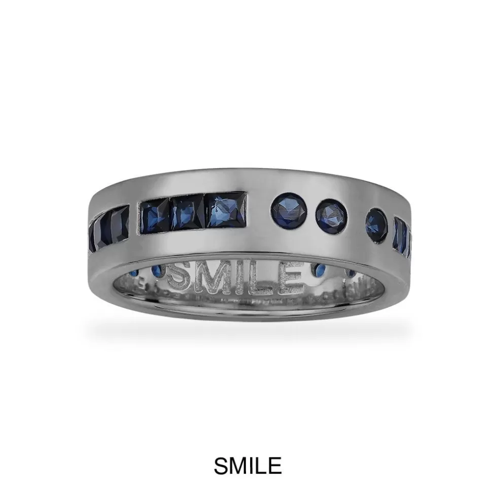 APM Monaco Blue Smile Morse Code Ring- Rings