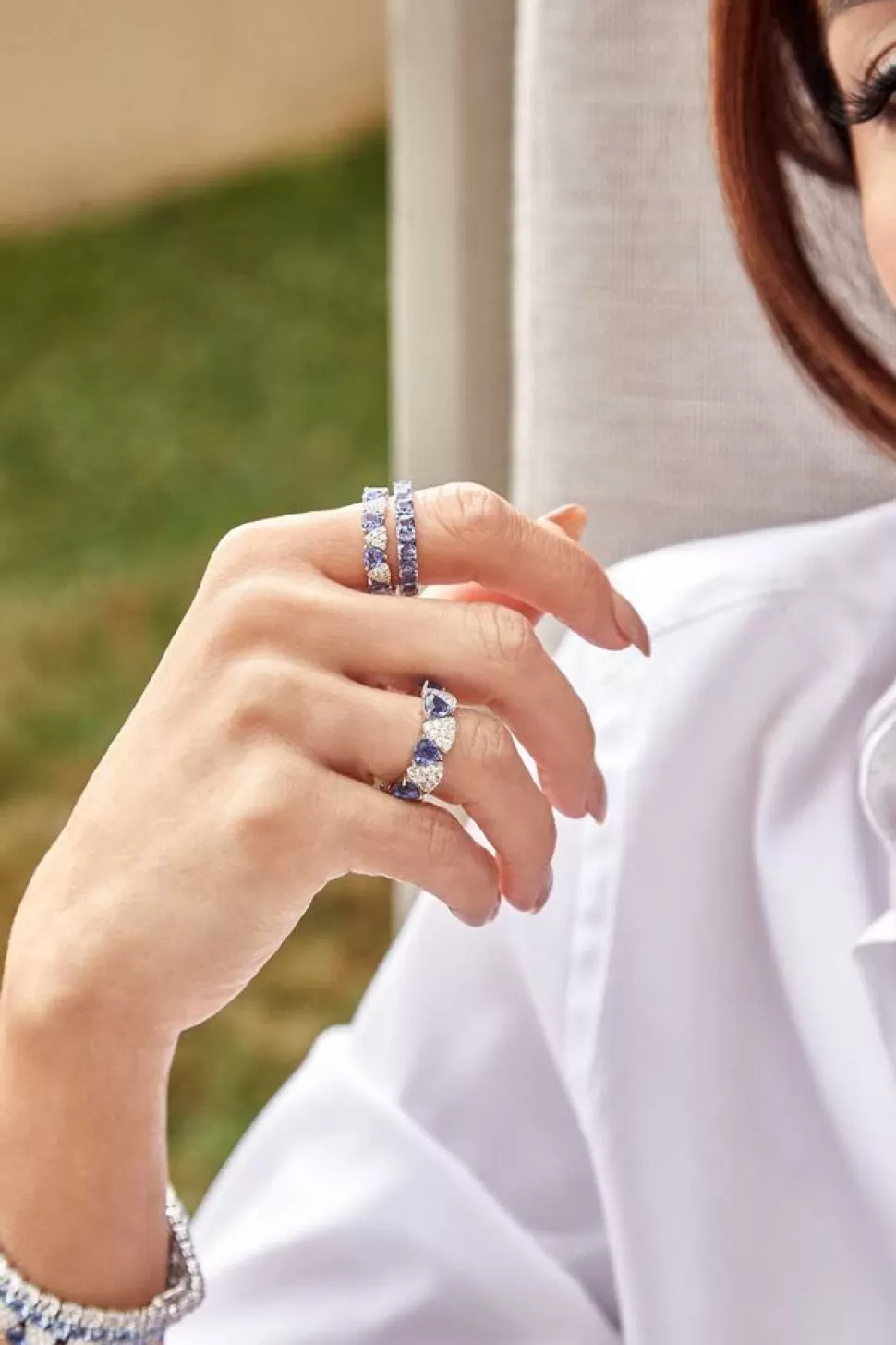 APM Monaco Blue Square Ring- Rings