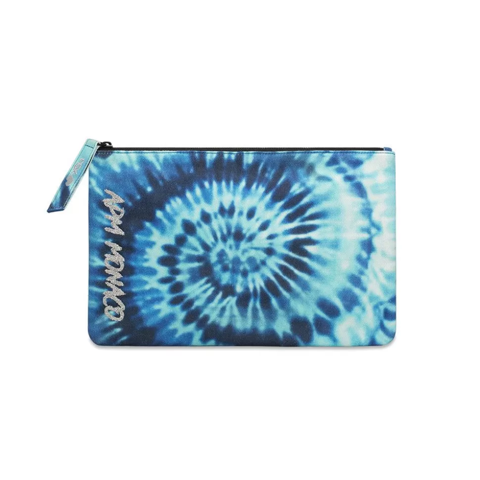 APM Monaco Blue Tie-Dye Clutch- Accessories