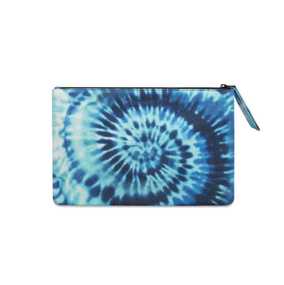 APM Monaco Blue Tie-Dye Clutch- Accessories