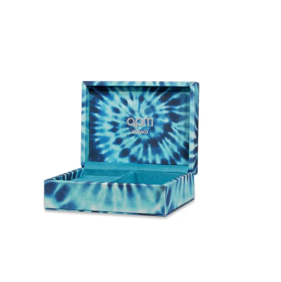 APM Monaco Blue Tie-Dye Jewelry Box- Accessories