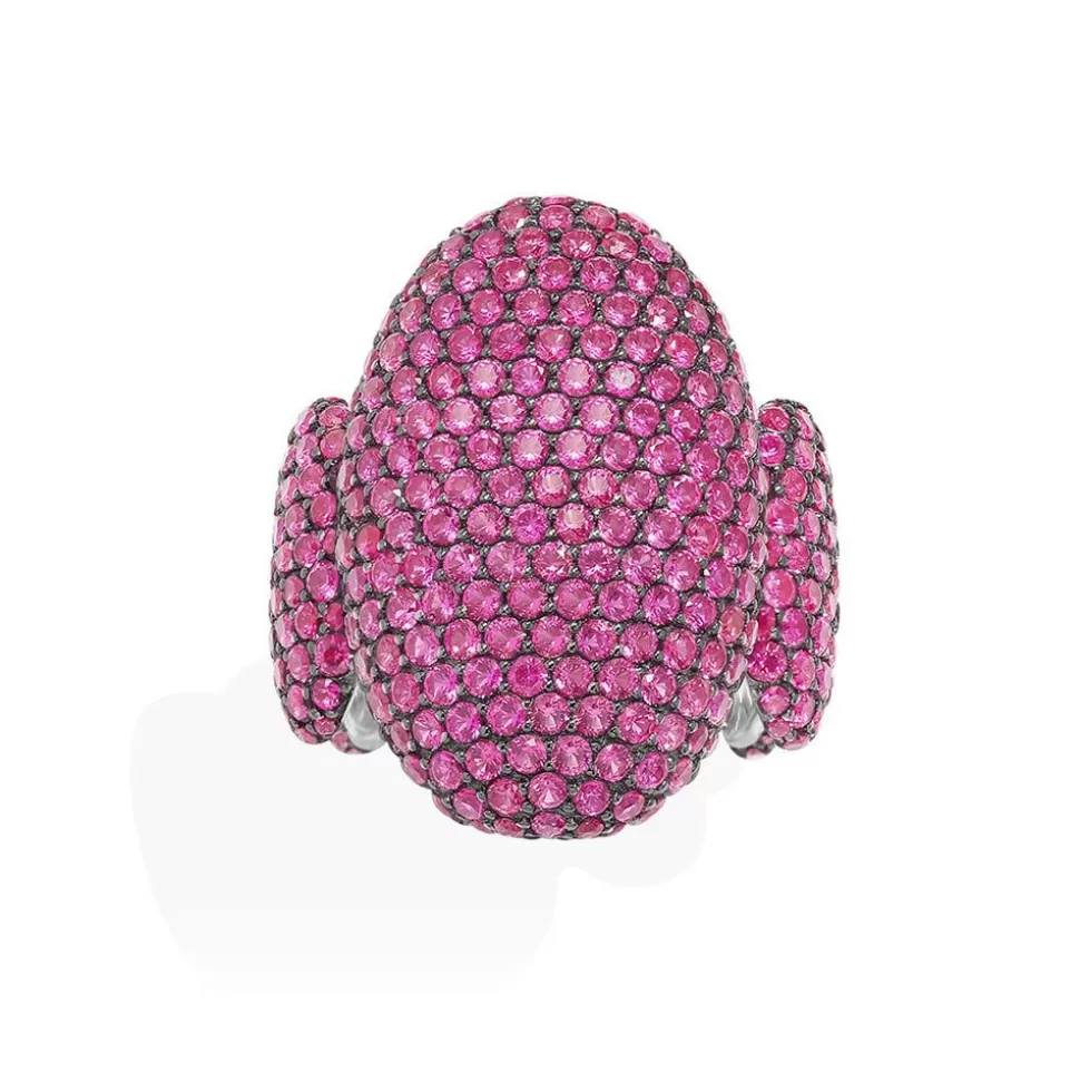 APM Monaco Bold Fuchsia Oval Ring- Rings