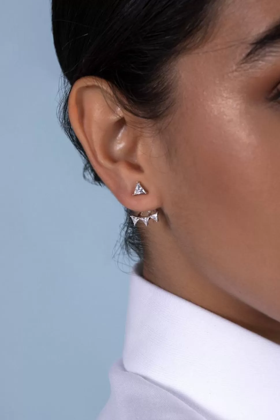 APM Monaco Eclat Triangle Ear Jackets- Earrings