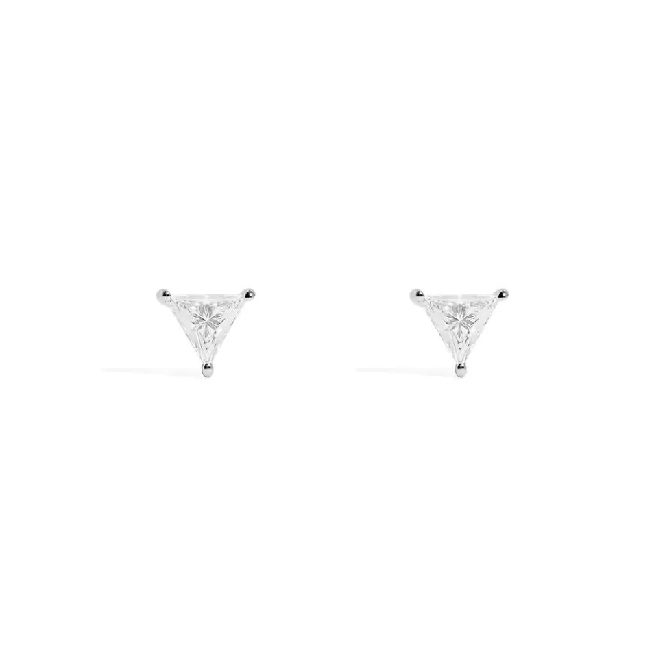 APM Monaco Eclat Triangle Stud Earrings- Earrings