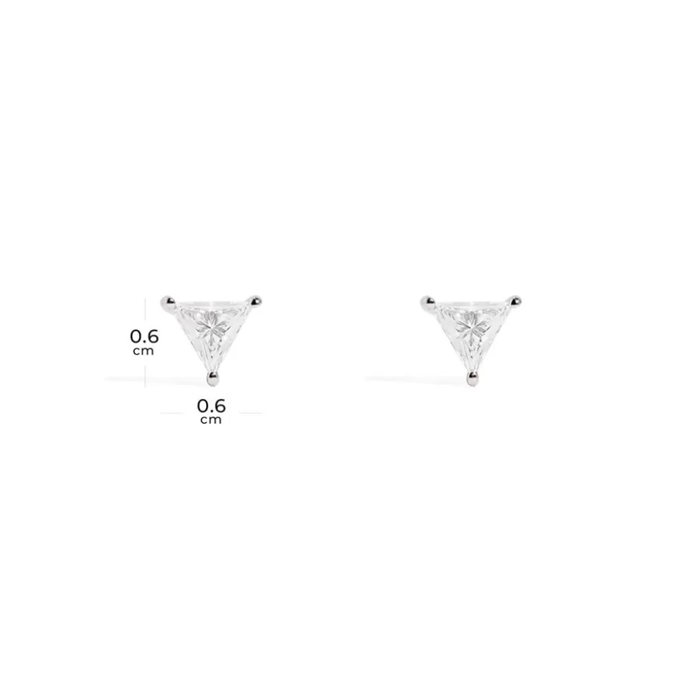 APM Monaco Eclat Triangle Stud Earrings- Earrings