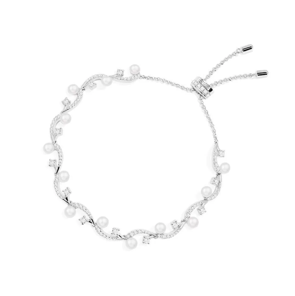 APM Monaco Flower Adjustable Bracelet With Pearls- Bracelets