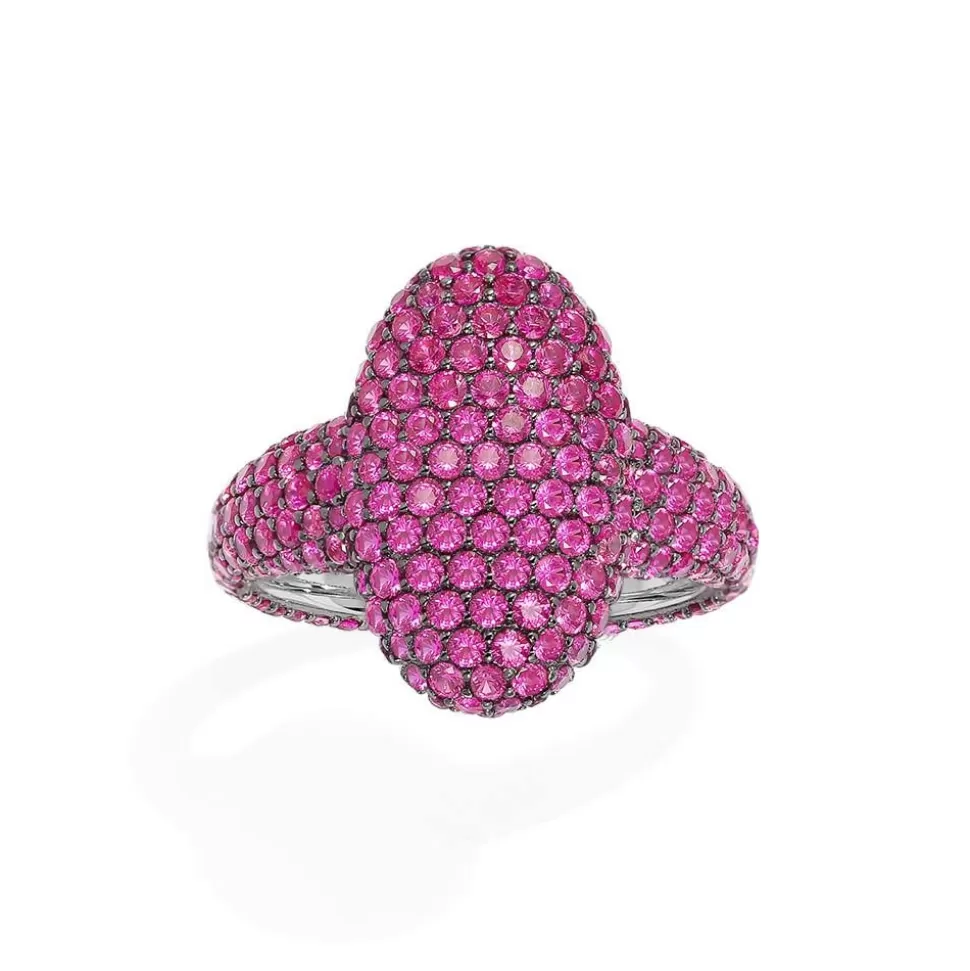 APM Monaco Fuchsia Oval Ring- Rings