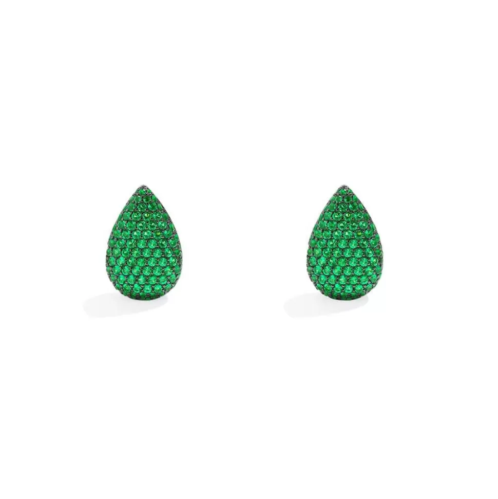 APM Monaco Green Drop Earrings- Earrings