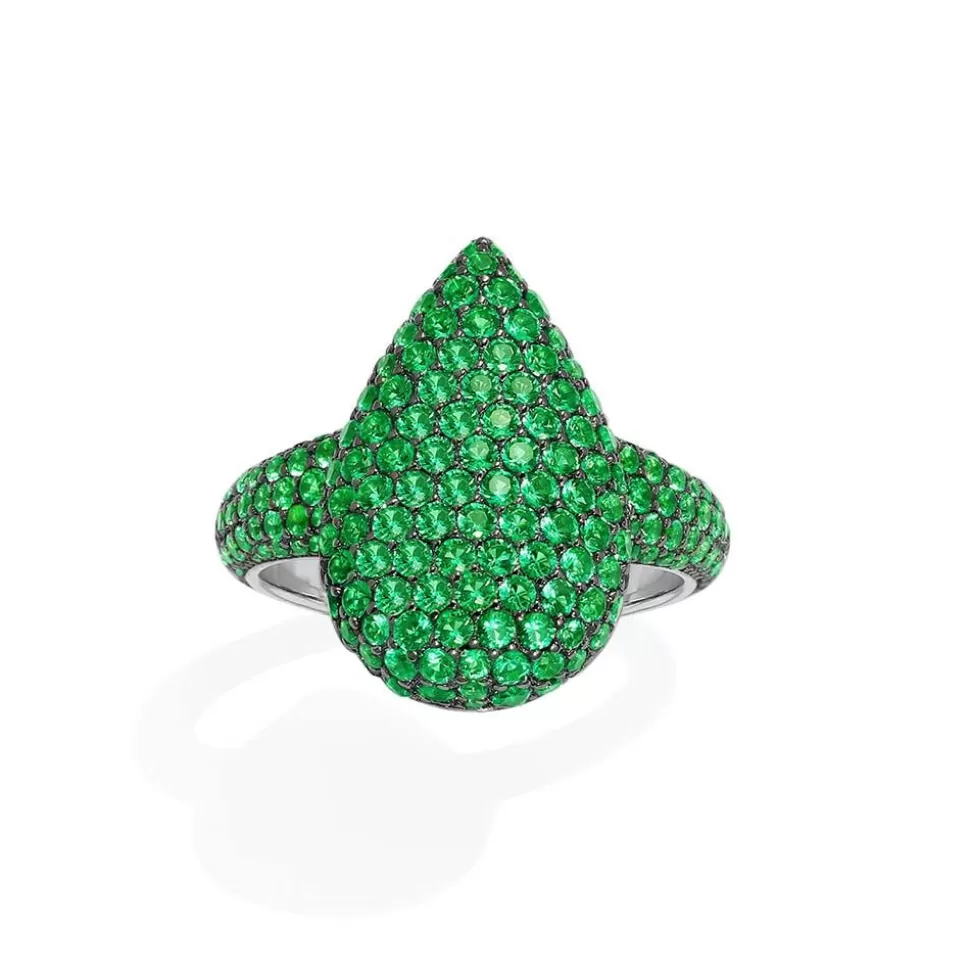 APM Monaco Green Drop Ring- Rings