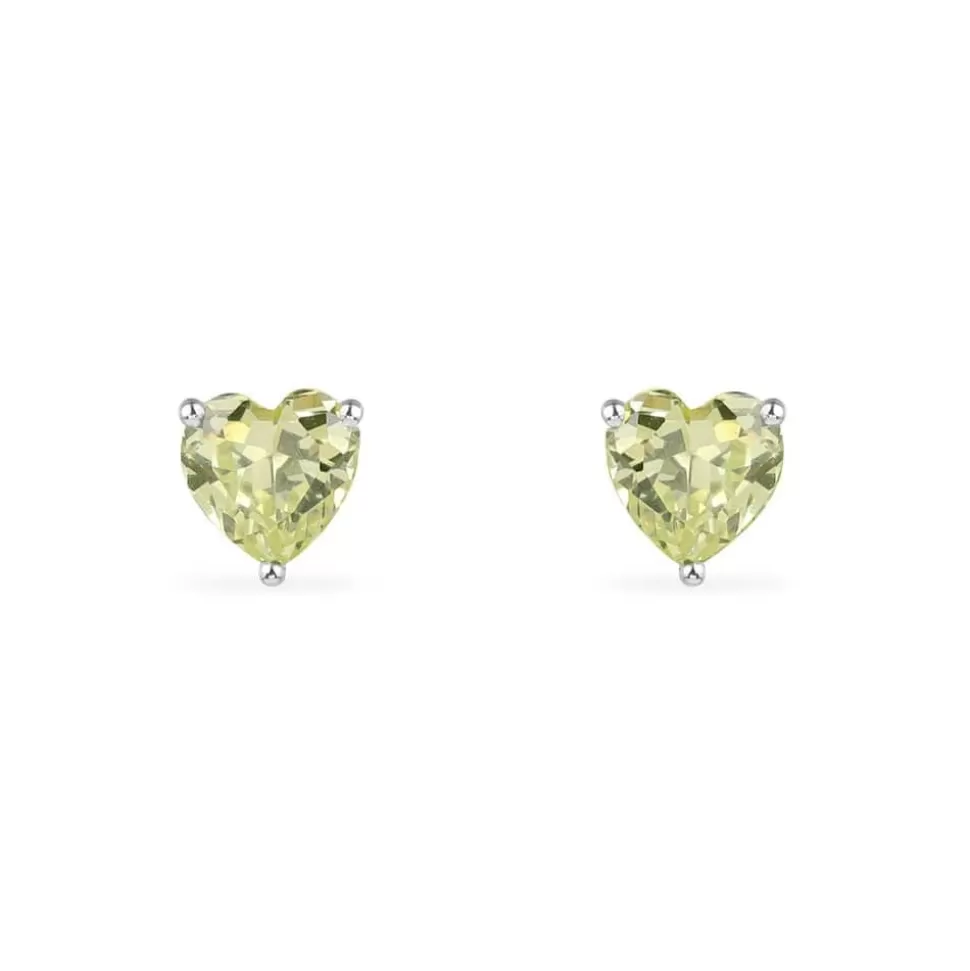 APM Monaco Green Heart Stud Earrings- Earrings