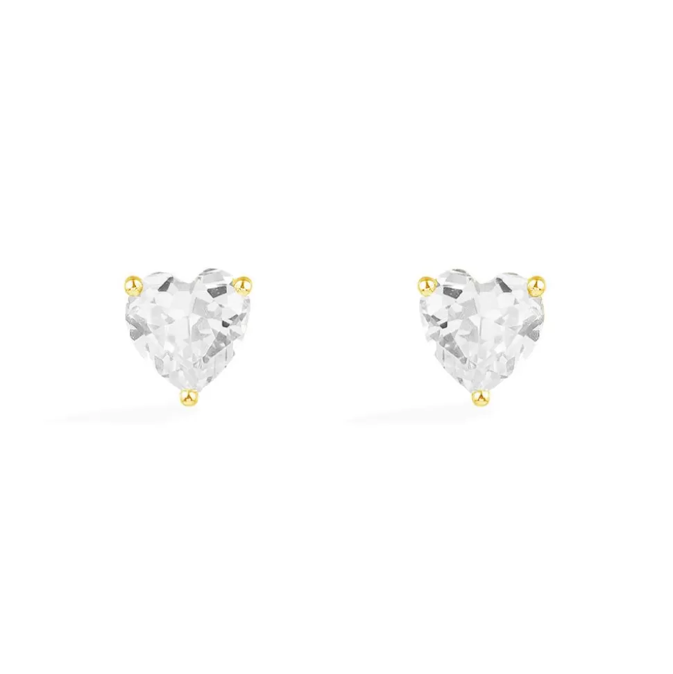 APM Monaco Heart Stud Earrings- Earrings