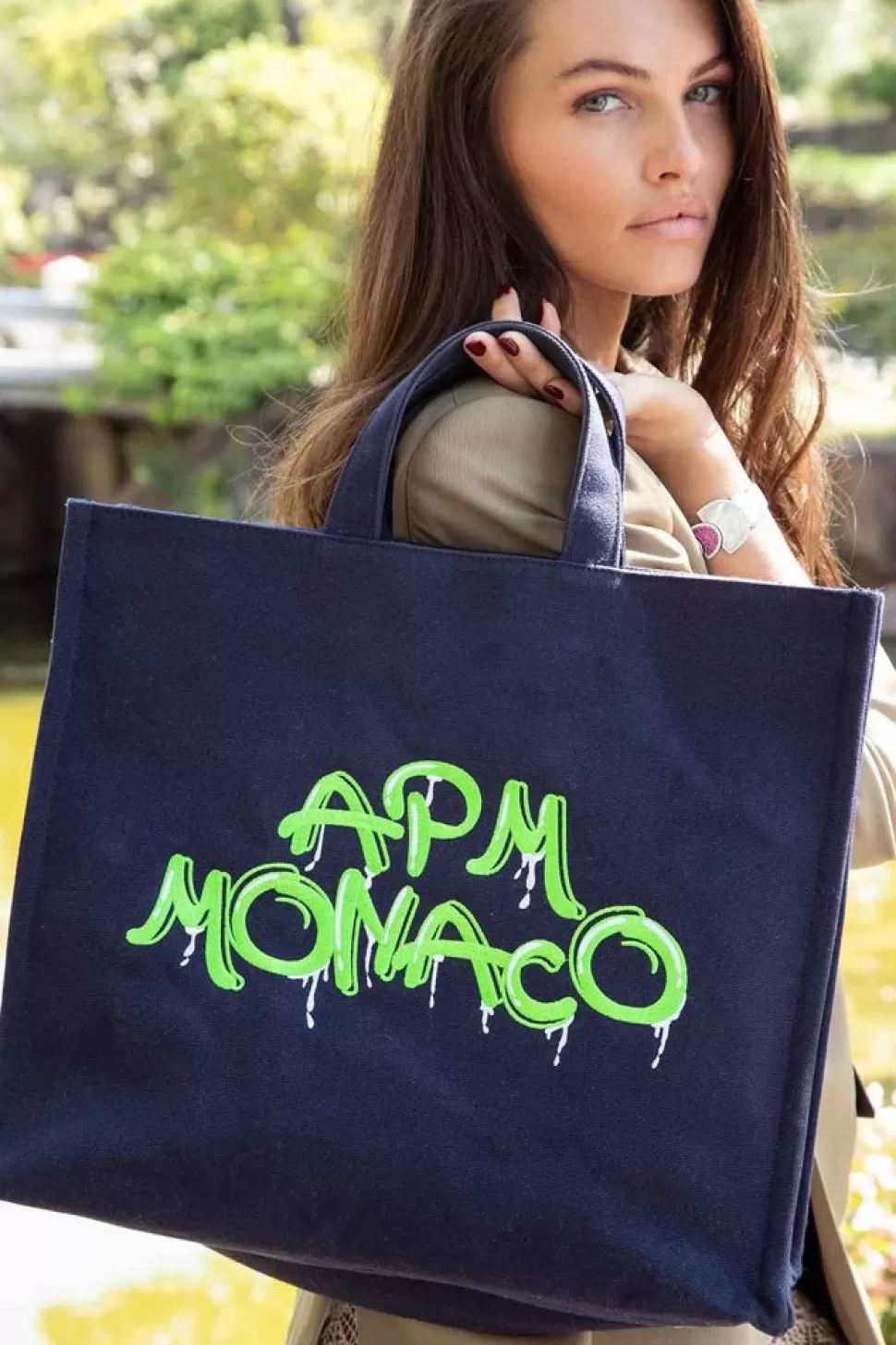 APM Monaco Large Graffiti Tote Bag- Accessories