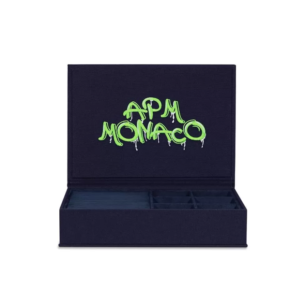 APM Monaco Large Green Graffiti Jewelry Box- Accessories