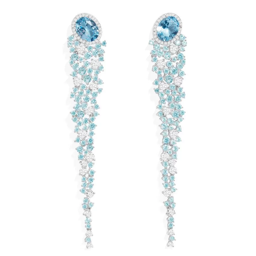 APM Monaco Long Lagoon Blue Drop Earrings- Earrings