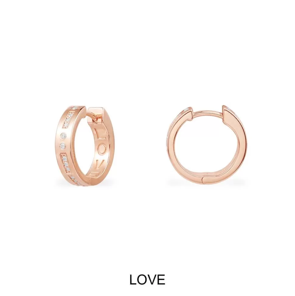 APM Monaco Love Morse Code Hoop Earrings- Earrings