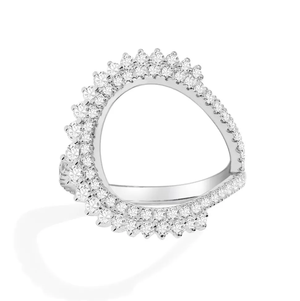 APM Monaco Lune Pave Ring- Rings