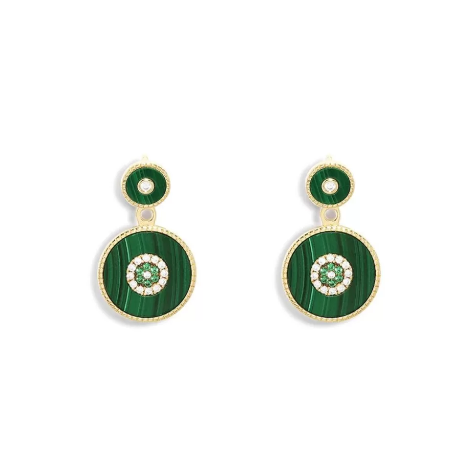 APM Monaco Malachite Ear Jackets- Earrings