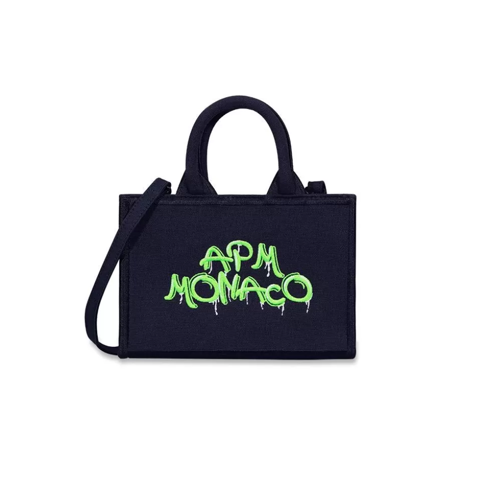 APM Monaco Mini Graffiti Tote Bag- Accessories