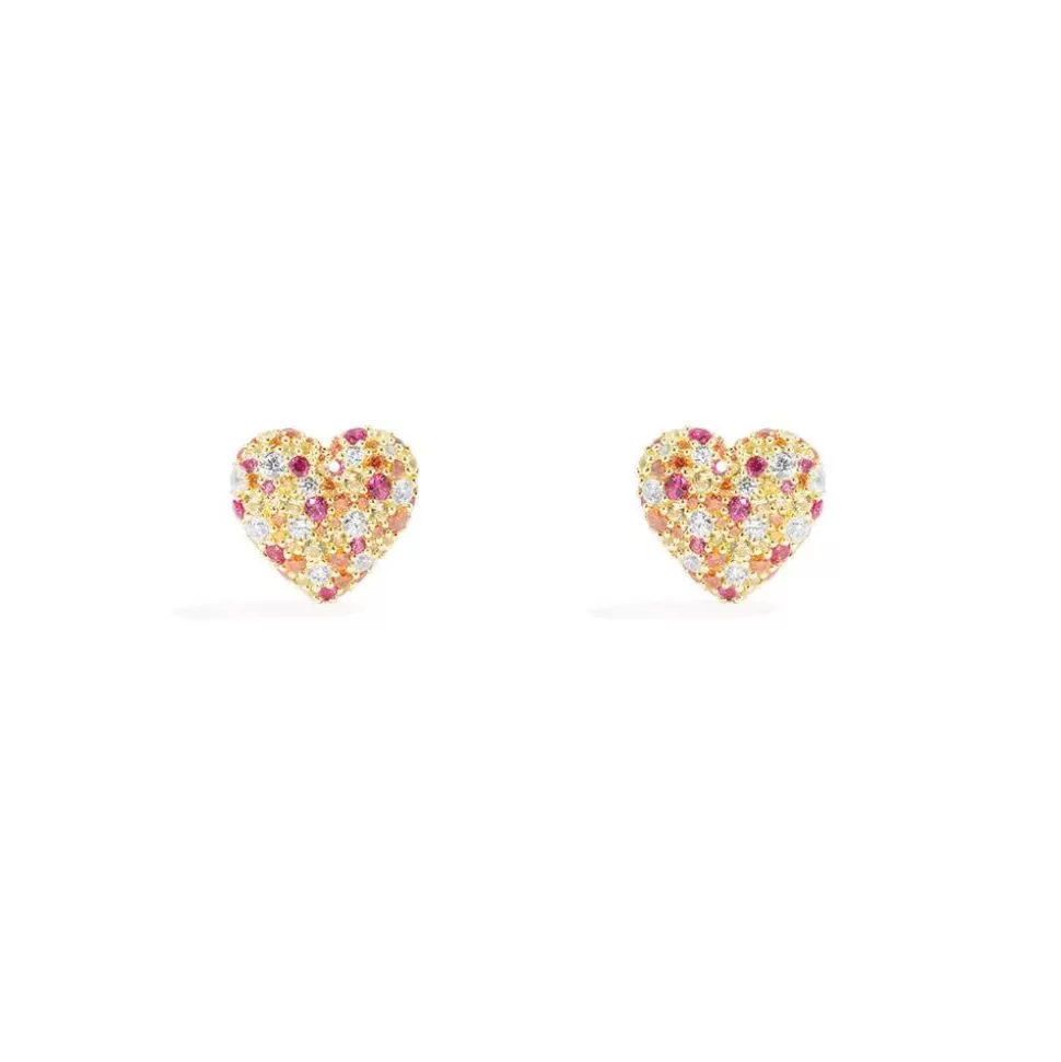 APM Monaco Multicolor Heart Earrings- Earrings