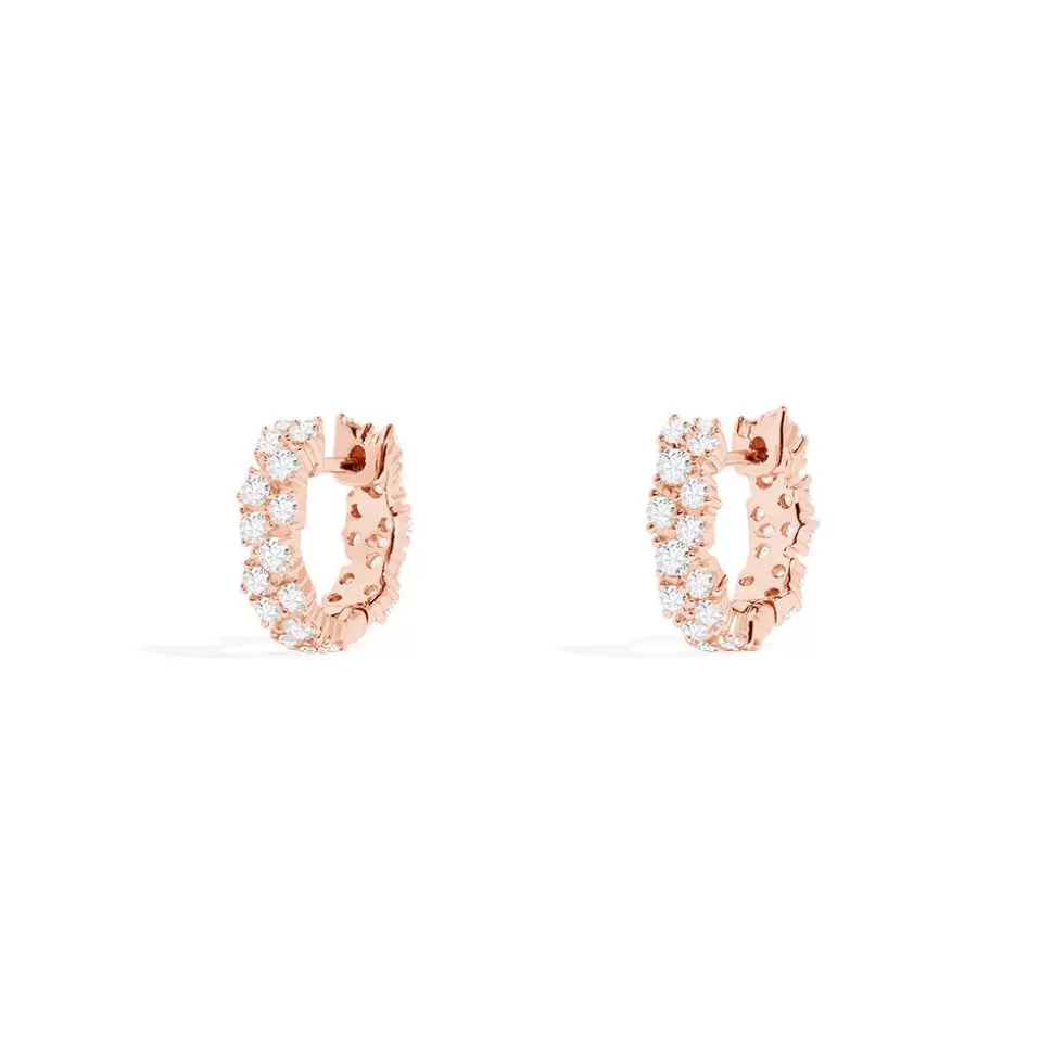 APM Monaco Pave Huggie Earrings- Earrings