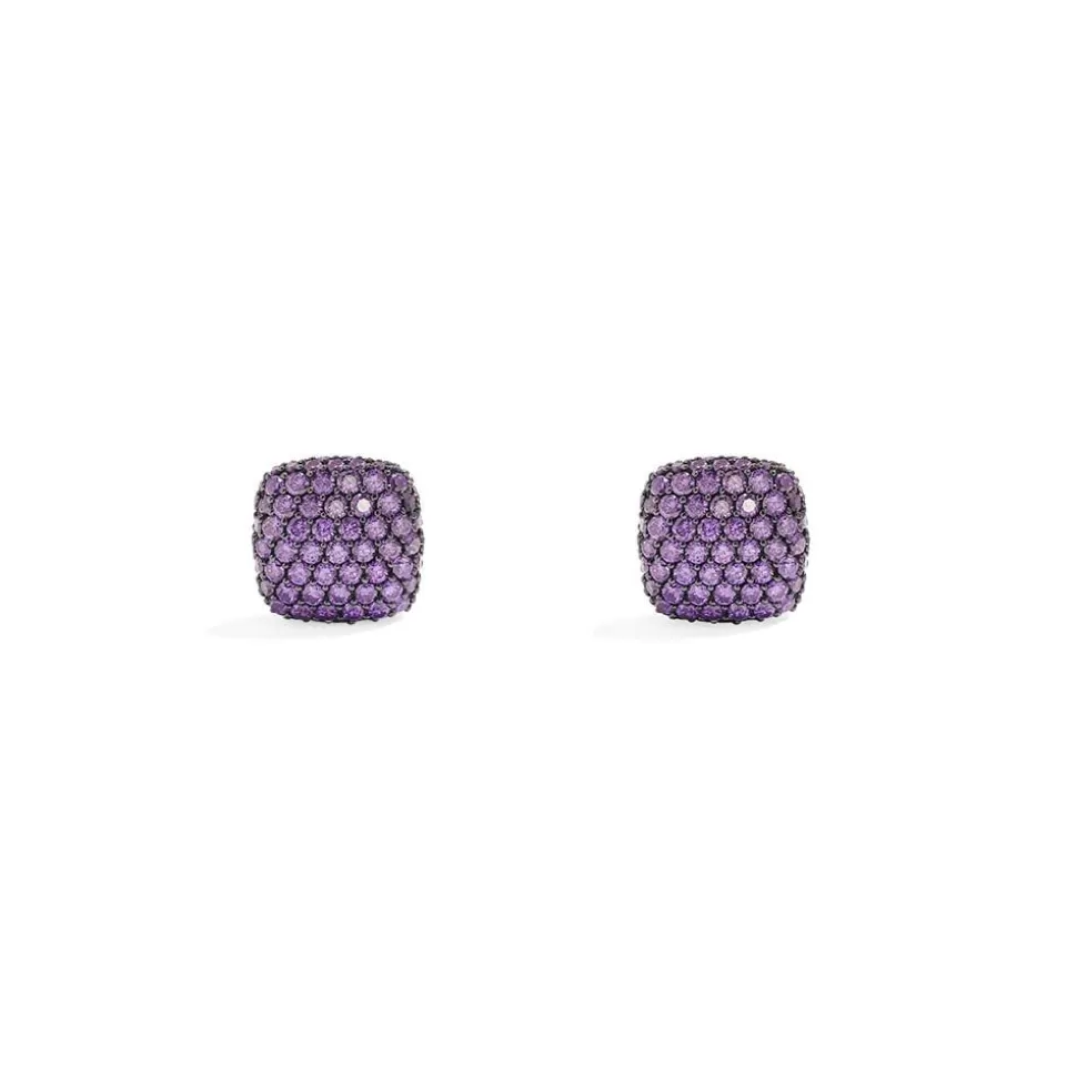 APM Monaco Purple Square Earrings- Earrings