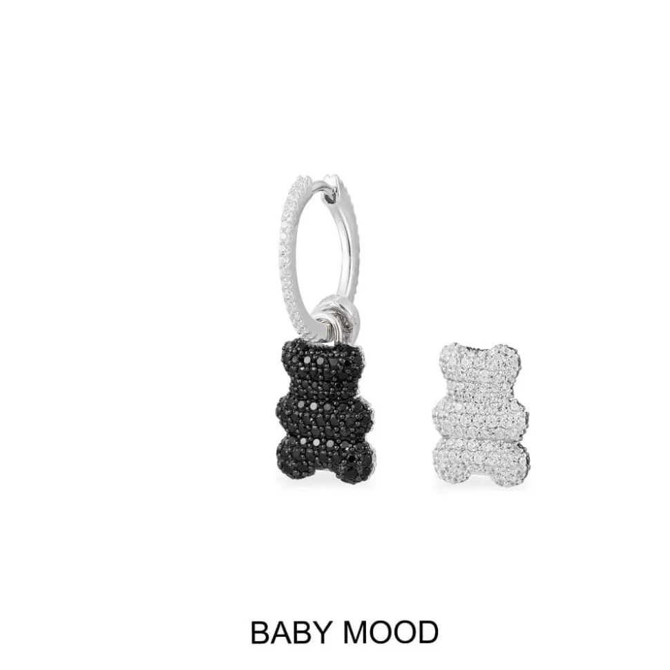 APM Monaco Single Baby Mood Yummy Bear (Clippable) Hoop Earring- Earrings