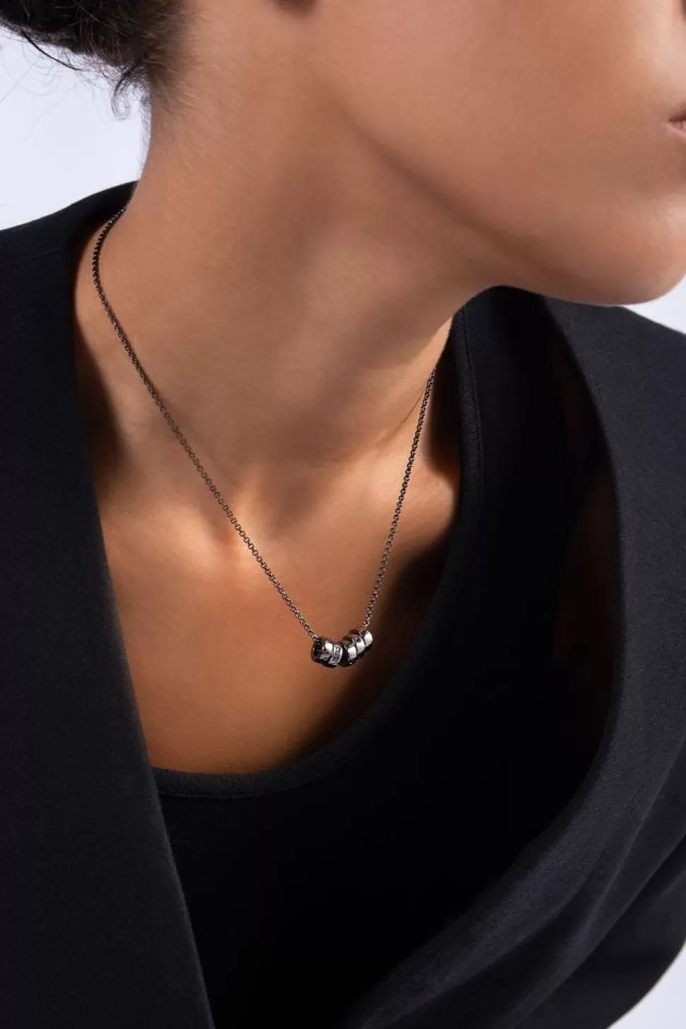 APM Monaco Smile Morse Code Adjustable Necklace- Necklaces