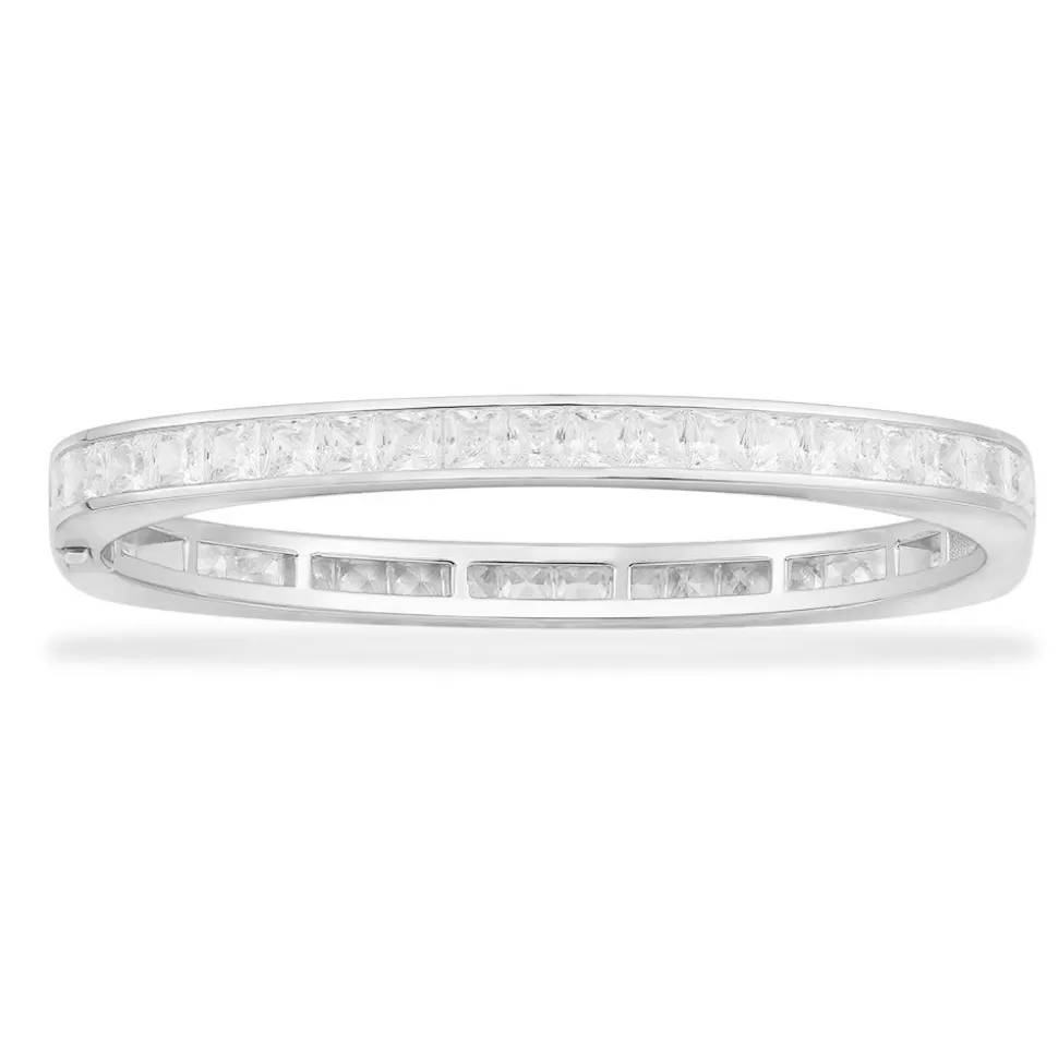 APM Monaco Square Stones Bangle- Bracelets