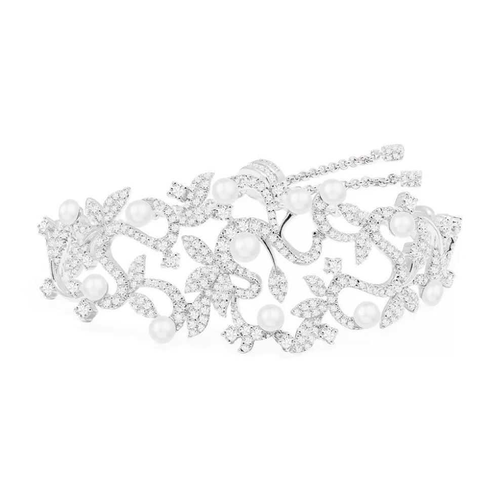 APM Monaco Statement Flower Adjustable Bracelet With Pearls- Bracelets